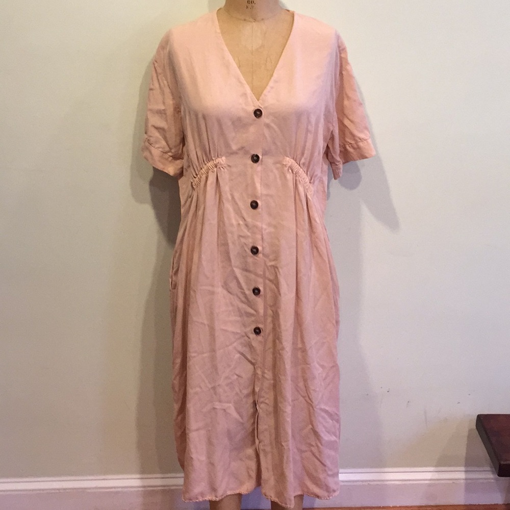 ZARA shirt sleeve shirt dress
